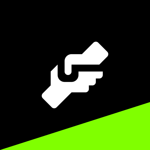 Black background with a white wrench illustration above a diagonal neon green stripe at the bottom.